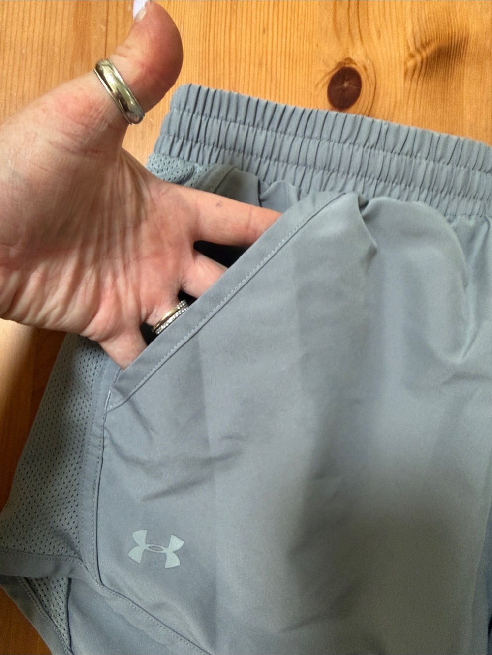 Under Armour Women's Sky Blue Performance Running Shorts - Picture 4 of 8